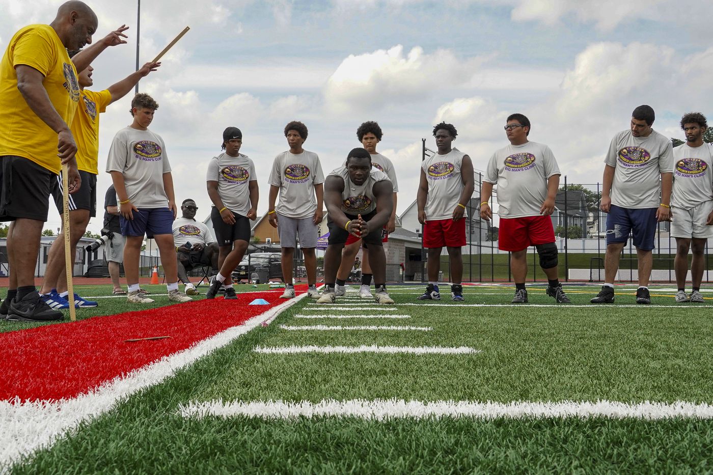 Linemen training at Big Man's Camp